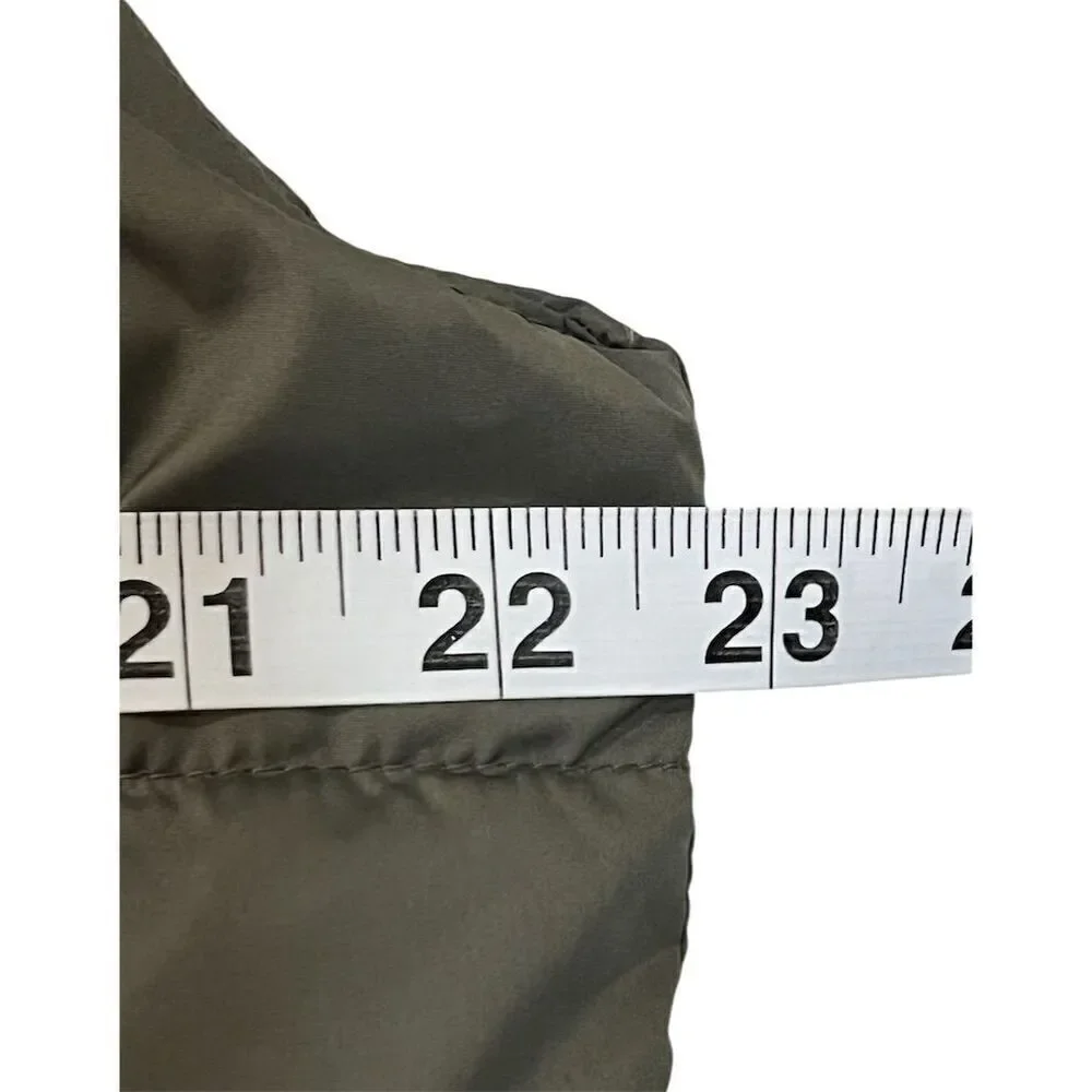 Old Navy Men's Water-Resistant Puffer Vest Olive Green M Outdoor Adventure